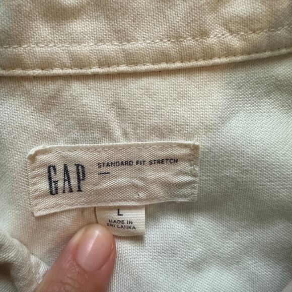 GAP Mermaid Embroidered Button Down Shirt Size L Casual Indie Preppy Indie Luxe - Picture 8 of 9